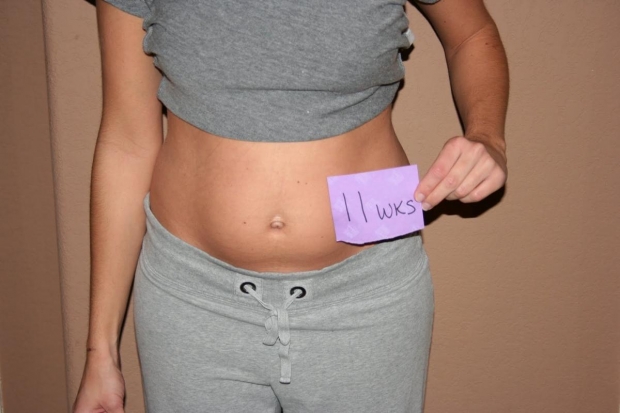 Фото живота на 11 неделе беременности