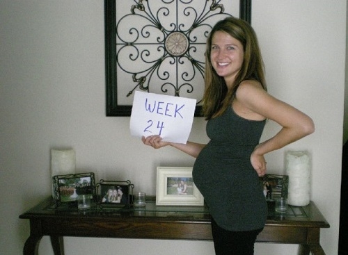 Фото живота на 24 неделе беременности