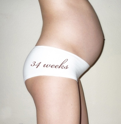 Фото живота на 34 неделе беременности