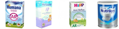 Антирефлюксные смеси для новорожденных с камедью рожкового дерева