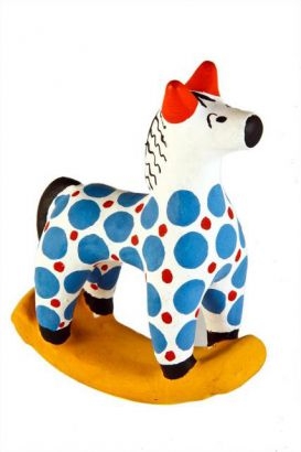 Дымковская игрушка из пластилина